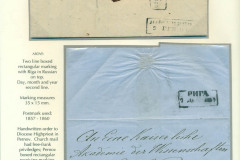 Latvia. Postmarks and postal routes of the pre-stamp period. Frame 2